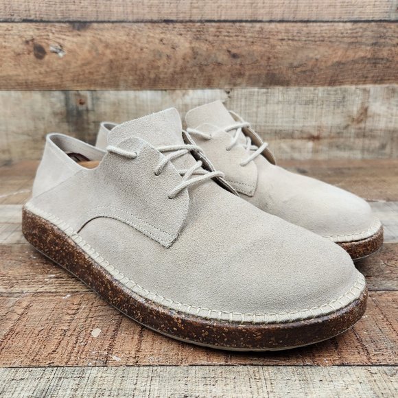 Birkenstock Other - Birkenstock Gary Sand Men Sz 12 EU 45 Ginger Suede Leather Oxford Derbys Cork
